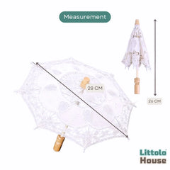 Baby Parasol Lace Umbrella Miniature N17 | 1Y | White