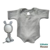Baby Premium Furry Romper with Bunny Bonnet