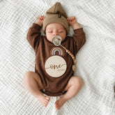 Baby Rainbow Romper O095 | 3M | Brown