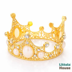 Baby Royal Pearl Crown | NB | Golden
