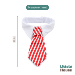 Baby Tie Collar Outfit O083 | NB | White Red