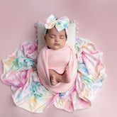 Baby Tie Dye Swaddle Wrap with Hairband SR079 | NB | Multicolour