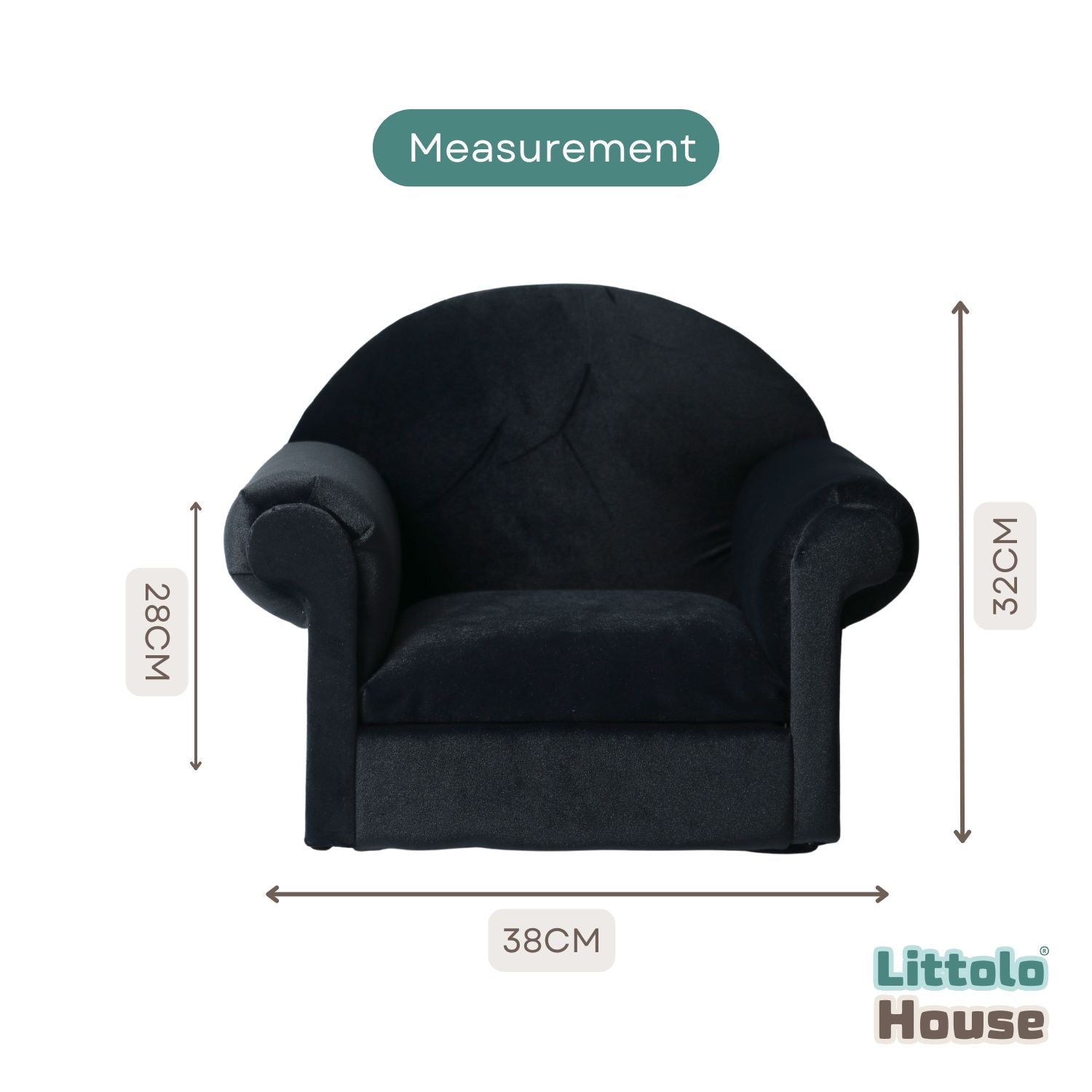 Stylish Arm Chair Sofa | Wooden Decorative | Black