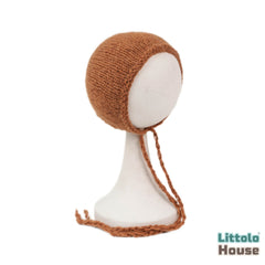 Baby Woolen Bonnet B042 | NB | Mocha