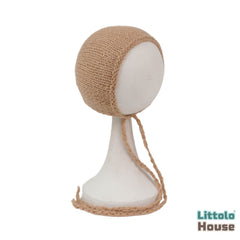 Baby Woolen Bonnet B042 | NB | Caramel