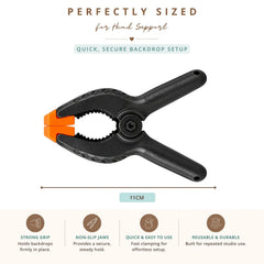Backdrop Clamp Clips Set of 8 | Black