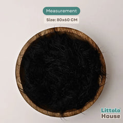 Faux Fur Fabric Layer L055 | Black