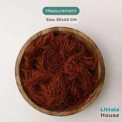 Faux Fur Fabric Layer L055 | Brick Brown