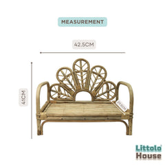 Cane Floral Sofa | Cane | Natural Wood
