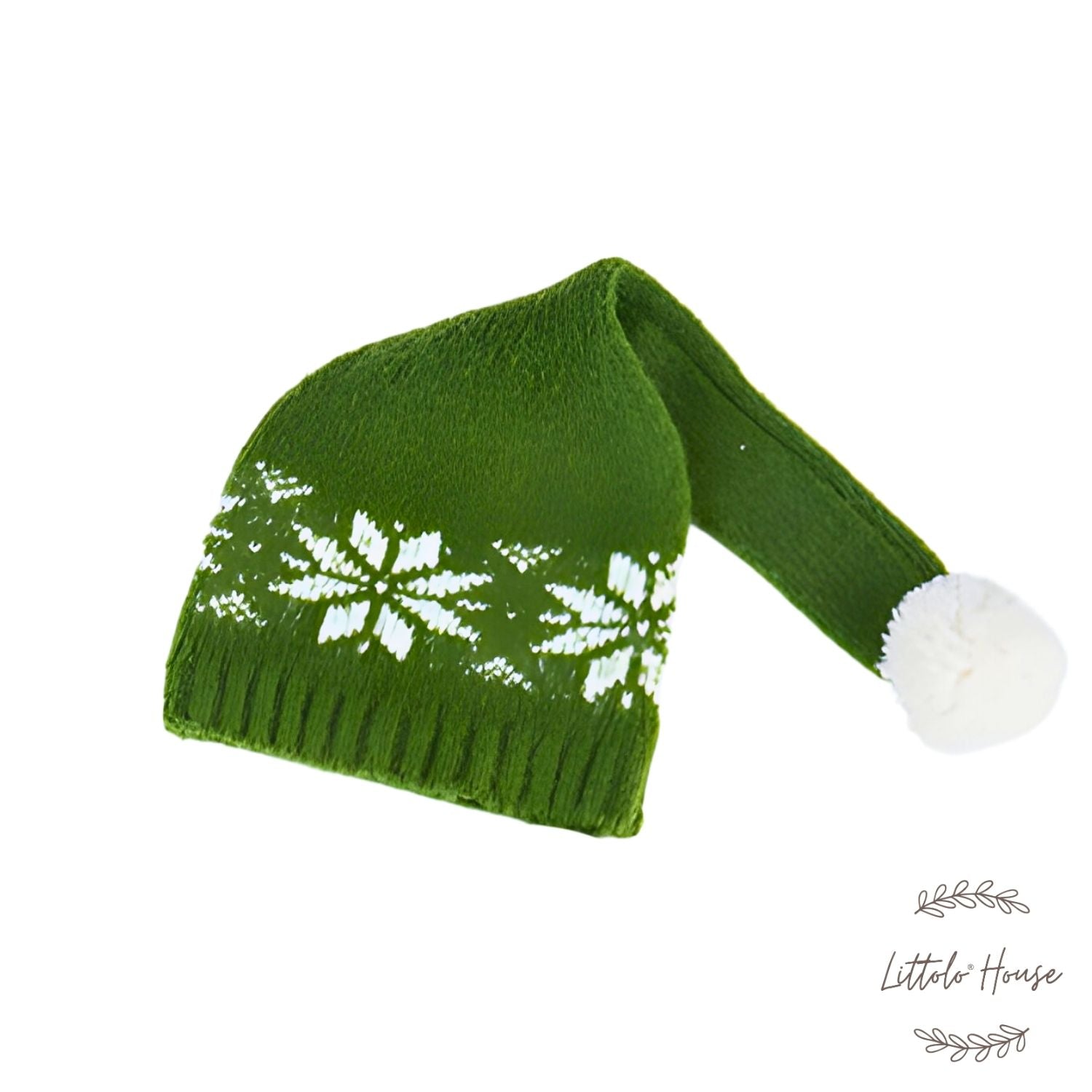 Baby Woolen Christmas Romper with Sleep Hat O104 | 3M | Green