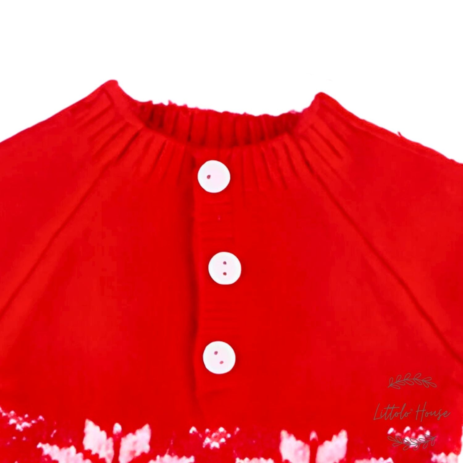 Baby Woolen Christmas Romper with Sleep Hat O104 | 3M | Red