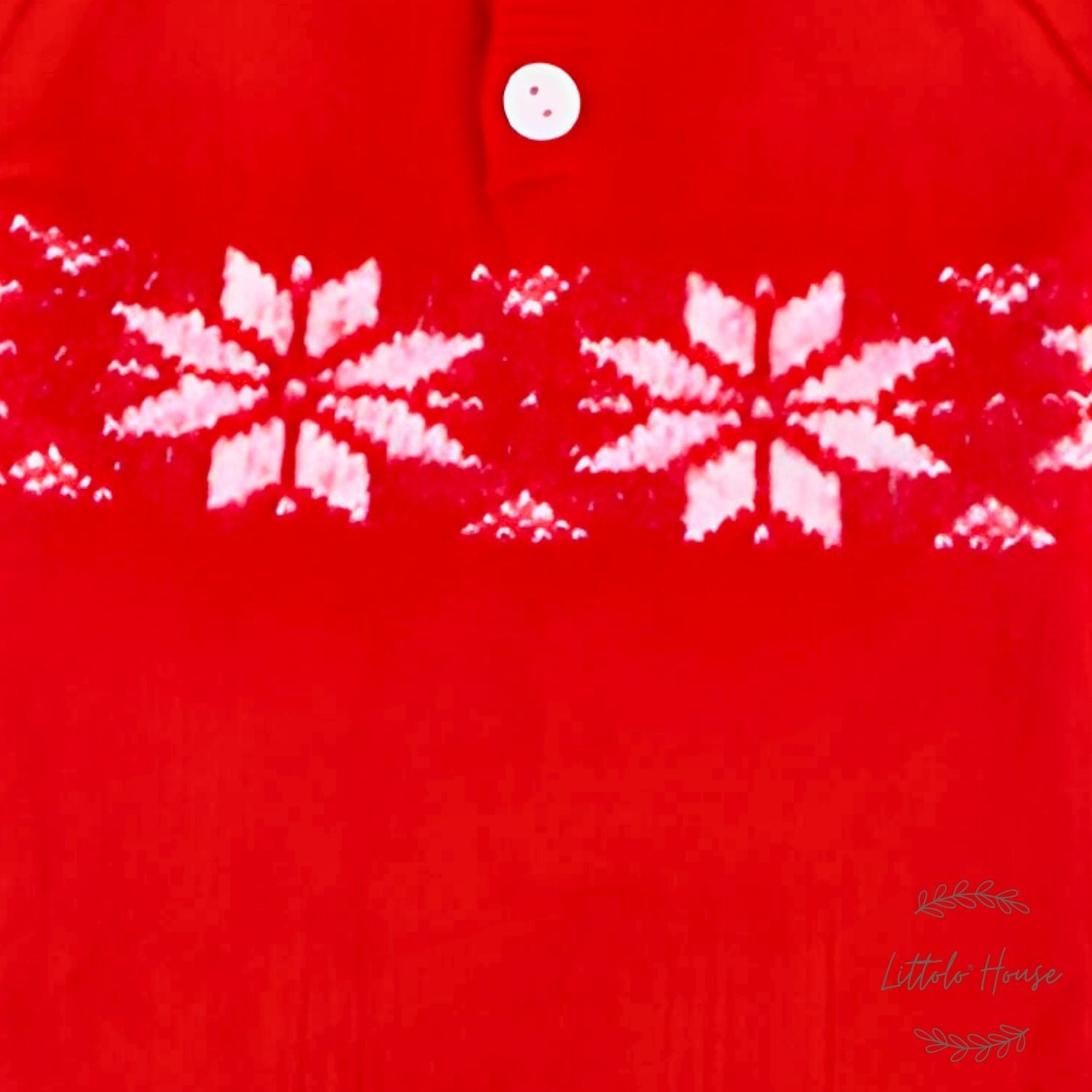 Baby Woolen Christmas Romper with Sleep Hat O104 | 3M | Red