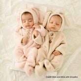 Baby Fur Romper with Rabbit Ears Bonnet O113 | 3M | Light Pink