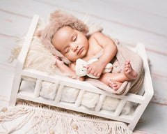 Cradle Style Bed | Wooden Decorative | White