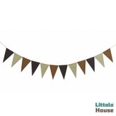Boho Premium Pennant Bunting Banner D165 Set of 1 | M | Brown