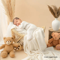 Baby Knitted Rompers O014 Outfit | NB | White