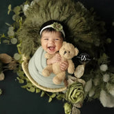 Natural Wool Fleece Dual Shade Curly Fur | 35 CMS | Mehndi Shades