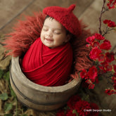 Baby Mohair Beret Hat | 3M | Red