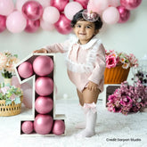 Baby Girl Bodysuit Lace Patchwork with Bonnet Outfit O086 | 1Y | Toon