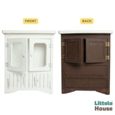 Dual Side Wardrobe Prop | Wooden Decorative | White Brown