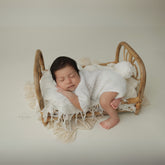 Elegant Ribbed Blanket Layer L046 | Milky White