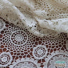 Embroidery Fabric Design D1 Lace Layer | White