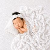 Ethereal Floral Lace Blanket | Lace Layer L056 | White