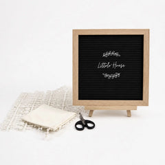 Milestone Letters Felt Board | Wooden Decorative | Black