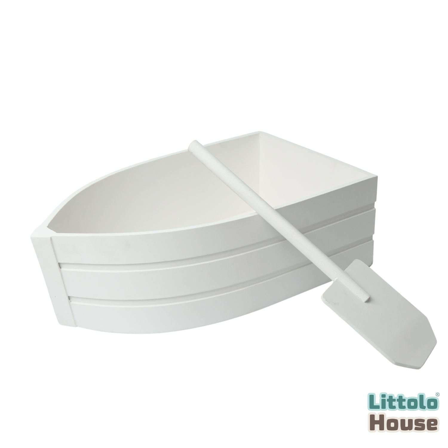 Fisherman's Boat | Wooden Decorative | White