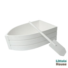 Fisherman's Boat | Wooden Decorative | White