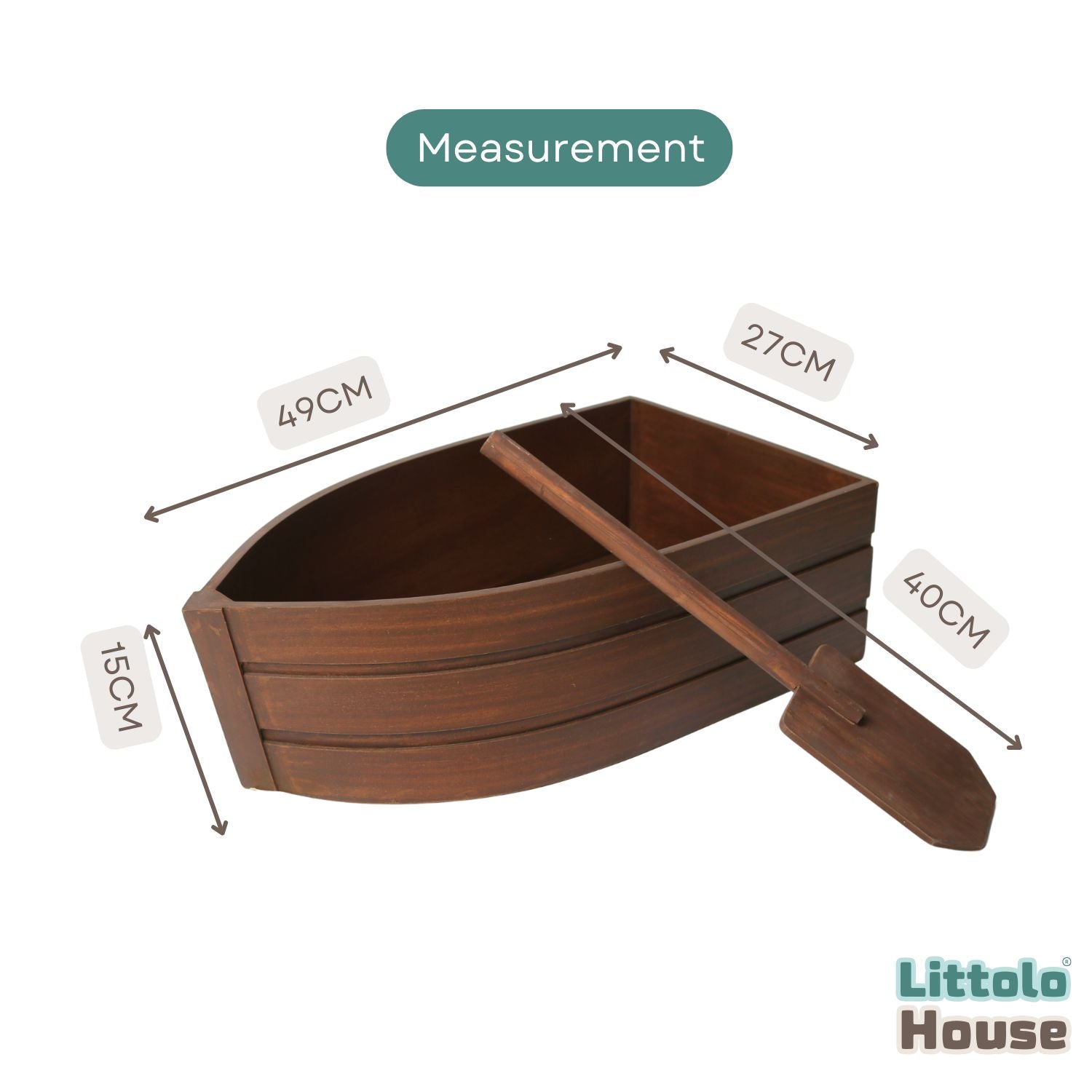 Fisherman's Boat | Wooden Decorative | Brown