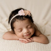 Flower Headband H097 | 1Y | Pink Peach