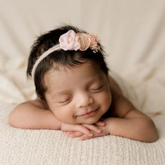 Flower Headband H097 | 1Y | Pink Peach