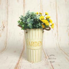 Flowers Vase Set of 2 D042 | Iron Artware | Cream