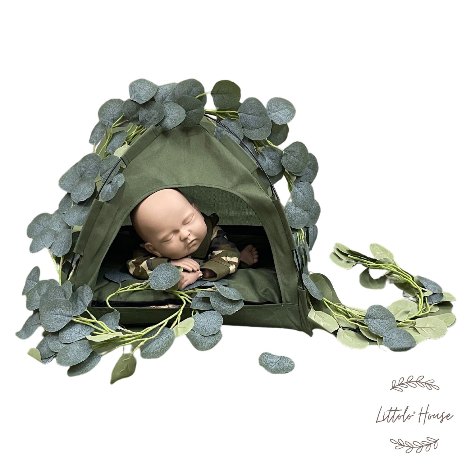 Foldable Baby Army Tent bed | Tent | Army Green
