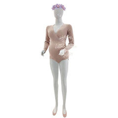 Full Sleeves V Neck Body Suit M031 Maternity Bodysuit | M | Peach