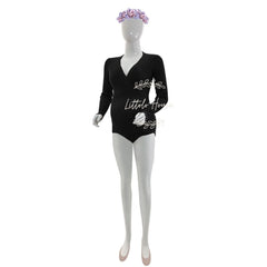 Full Sleeves V Neck Body Suit M031 Maternity Bodysuit | M | Black
