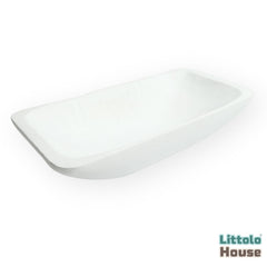 Handcarved Tray | Wooden Tableware | Rustic White