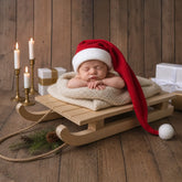 Handcrafted Christmas Sleigh W054 | Wooden Decorative | Natural Wood