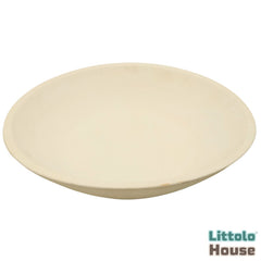 Handmade Round Bowl | Wooden Tableware | Rustic Cream