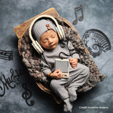 Baby Romper and Sleep Hat SR017 | Set of 2 | 2M | Grey
