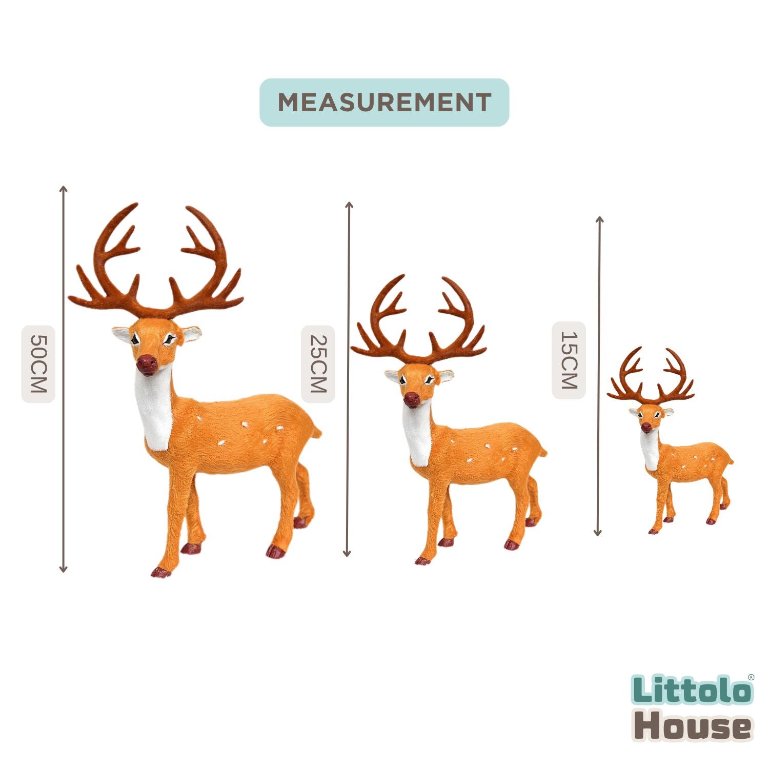 Reindeer Miniature D138 | Pack of 1 | Orange White Shades