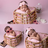 Jersey Layer with Wrap and Hairband SR058 | Set of 3 | Baby Pink