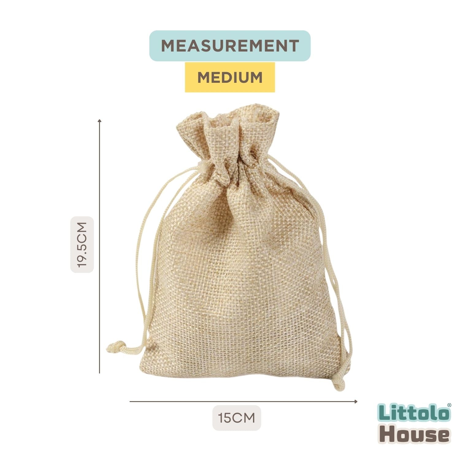 Linen Drawstring Money Bag | Pack of 3 | Jute
