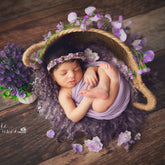 Jute woven basket babyshoot