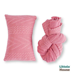Knit Ribbed Stretchy Wrap with Pillow SR055 | NB | Watermelon