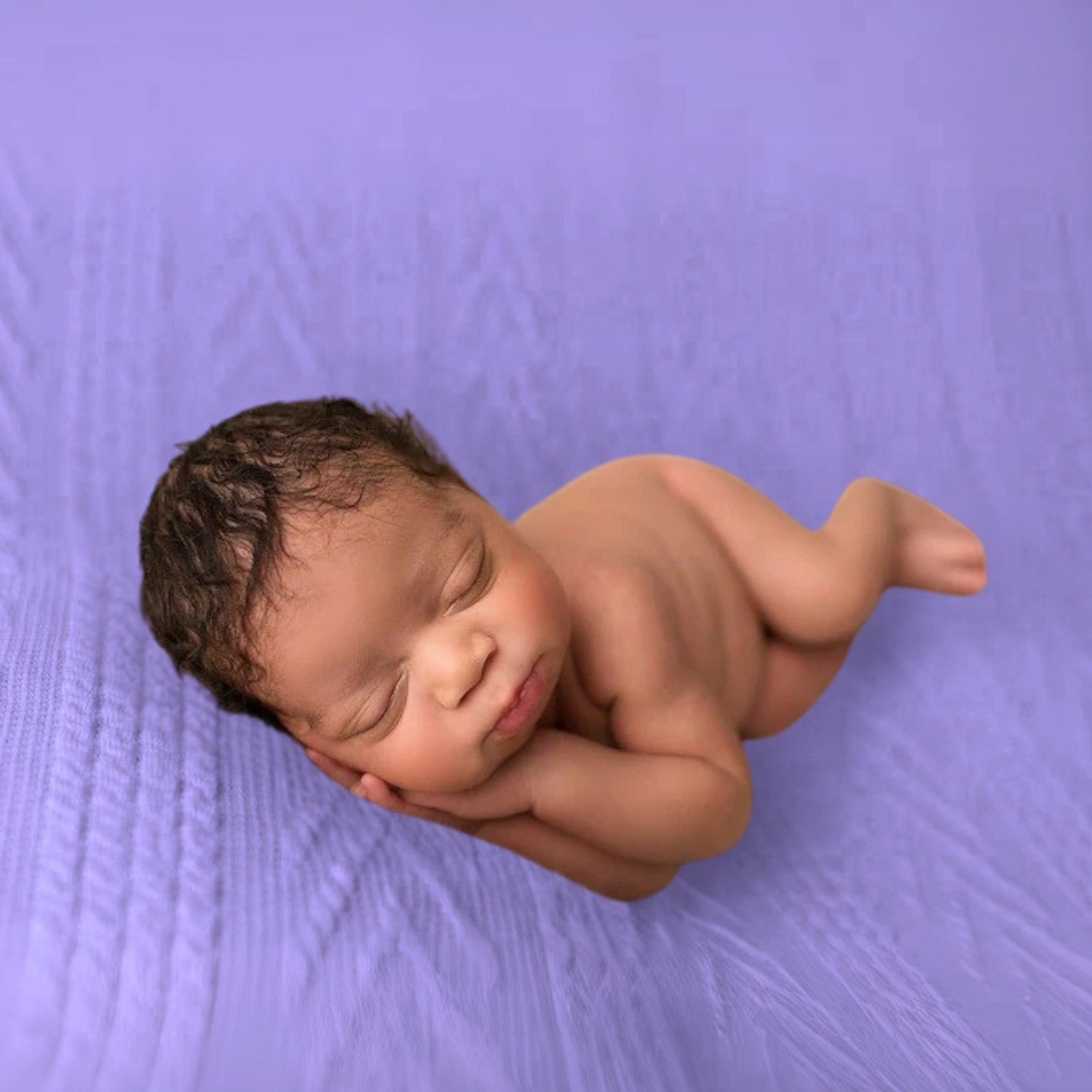 Knit Ribbed Bean Bag Stretch Layer L047 | Purple