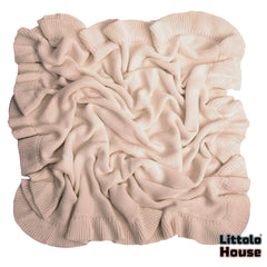 Knit Ribbed Stretchy Blanket L035 | Caramel