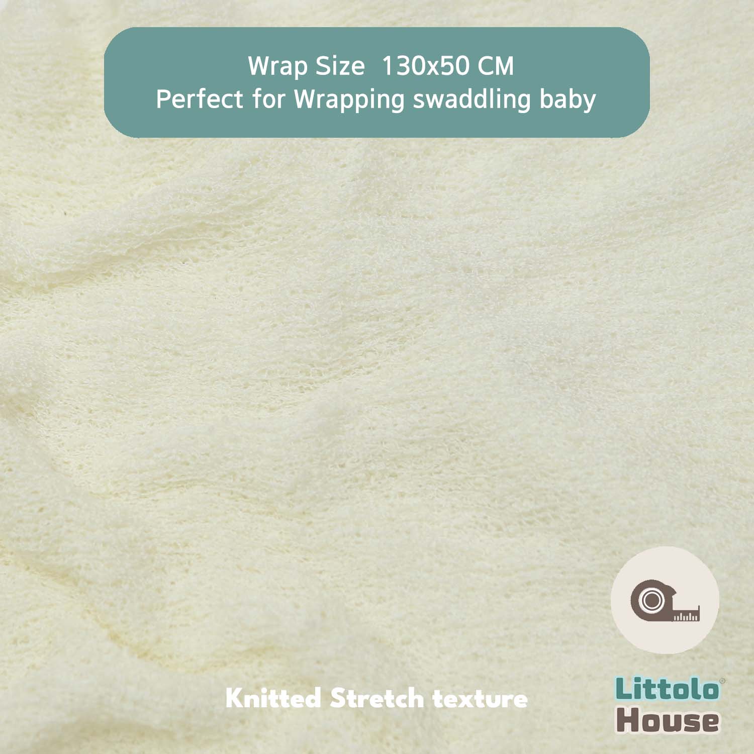 Knitted Stretch Wrap | Milky White