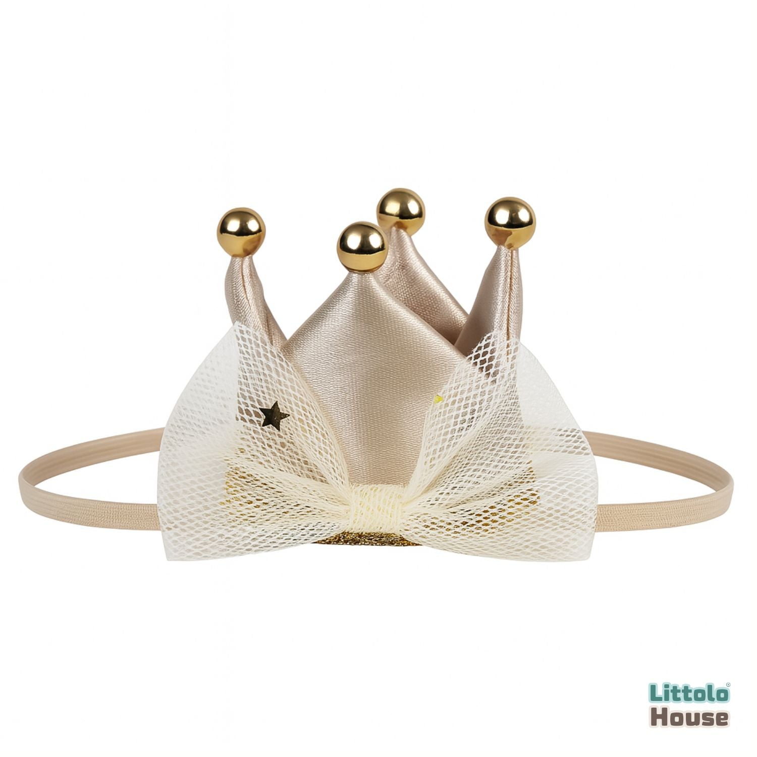 Baby Birthday Bow Crown Headband A047 | S